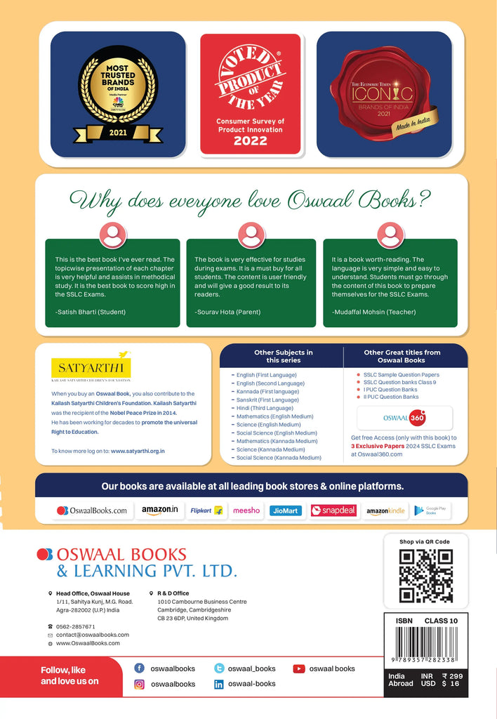 Karnataka SSLC Question Bank Class 10 Hindi 3rd Language Book Chapterwise & Topicwise | For 2024 Board Exam
