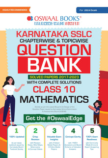 Karnataka SSLC Question Bank Class 10 Mathematics Book Chapterwise & Topicwise | For 2024 Exam