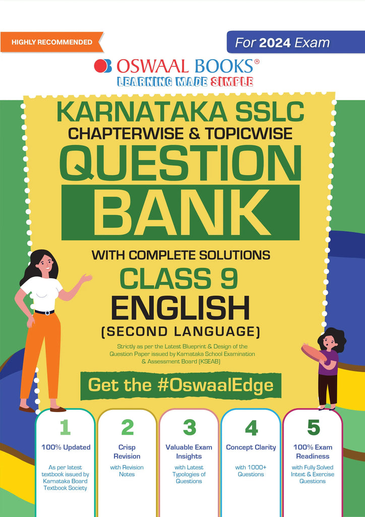 Karnataka SSLC Question Bank Class 9 English 2nd Language Book for Board Exams 2024