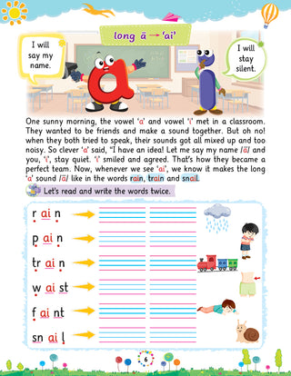 Lil Legends Incredible Phonics Level 4 Main Book for Kids Age 6-8 Years | Long Vowels, Complex Blends, Multi-Syllabic Words | Advanced Phonics Workbook for Class 1 & 2 Independent Readers