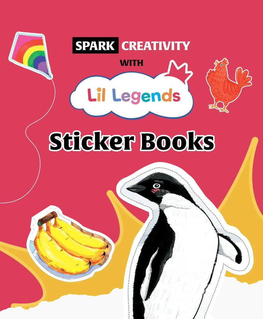 Lil Legend Gift Set: Boxset of 4 Sticker Books for Kids | Shapes, Numbers, Animals and Alphabets | Ideal for Ages 3+ Oswaal Books and Learning Private Limited