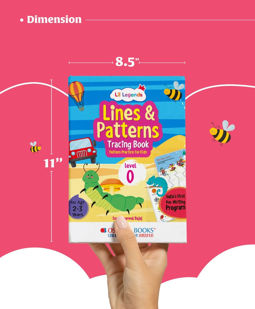 Lil Legend Gift Set: Boxset of 4 Writing Books for Kids | Lines & Patterns Tracing, Number Tracing & Activity, Uppercase Tracing & Vocabulary, Writing Practice | Ideal for Ages 2 to 5 (Level 0 to 1) Oswaal Books and Learning Private Limited