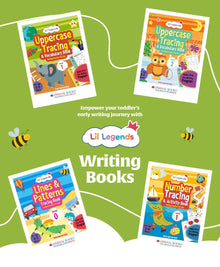 Lil Legend Gift Set: Boxset of 4 Writing Books for Kids | Lines & Patterns Tracing, Number Tracing & Activity, Uppercase Tracing & Vocabulary, Writing Practice | Ideal for Ages 2 to 5 (Level 0 to 1) Oswaal Books and Learning Private Limited