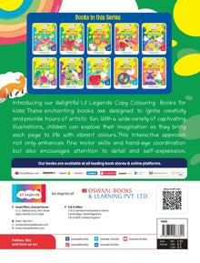 Lil Legends Book of Copy Colouring for kids,To Learn About Animals, Age 3 +