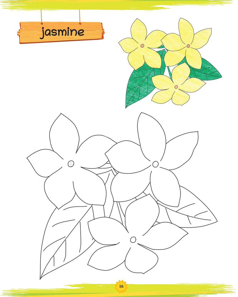 Lil Legends Book of Copy Colouring for kids,To Learn About Flowers, Age 3 +