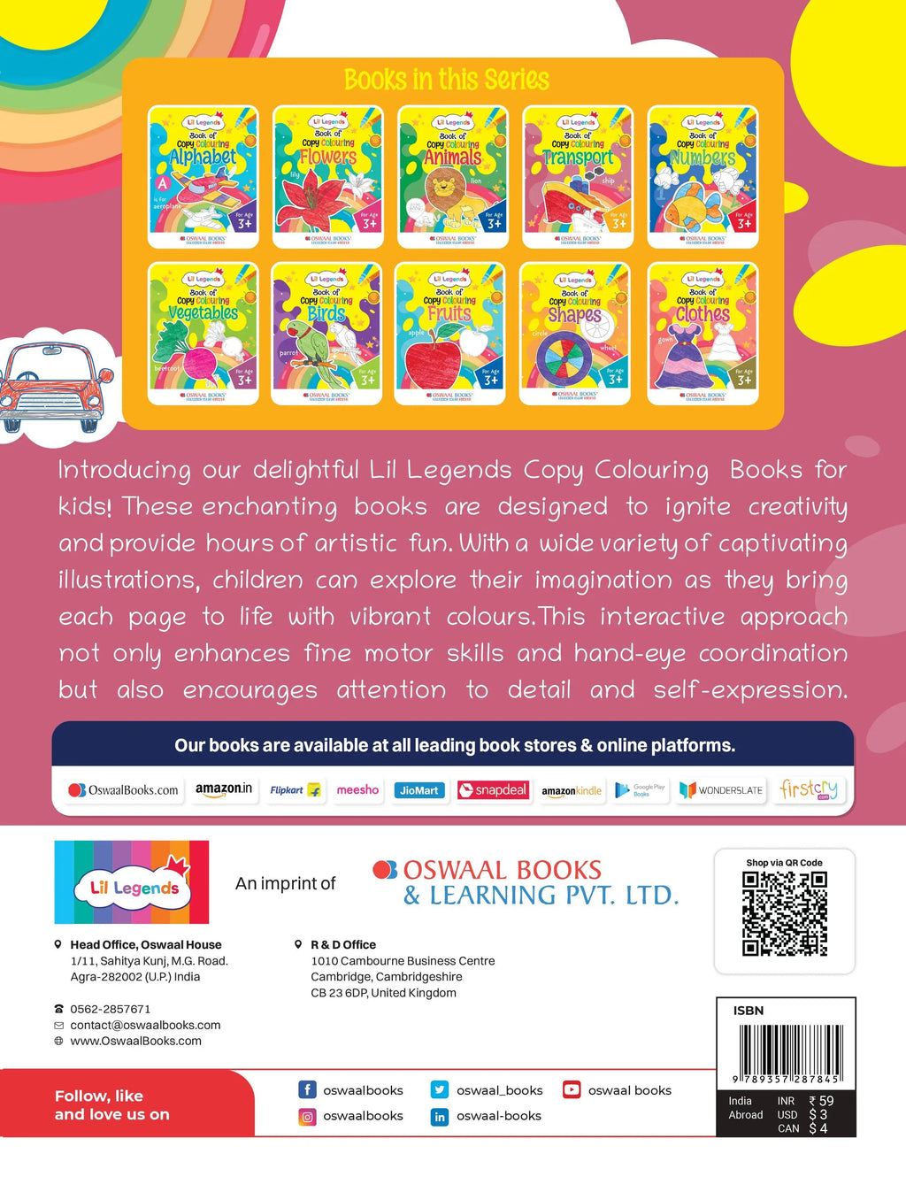 Lil Legends Book Of Copy Colouring For Kids, To Learn About Means Of ...
