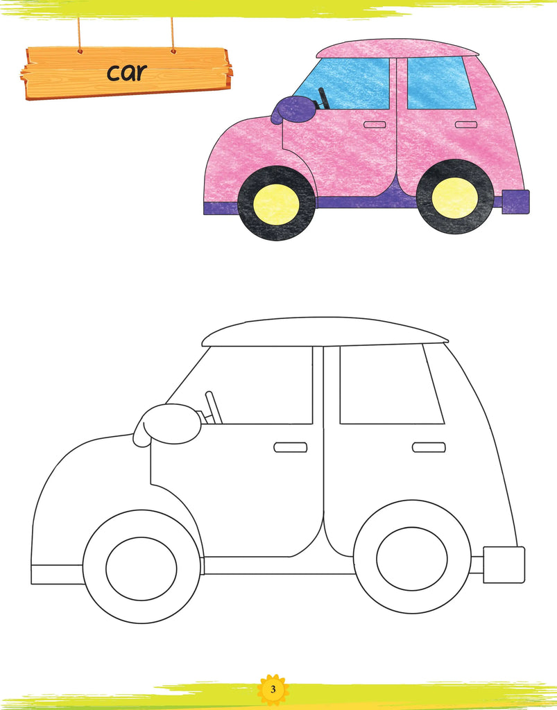 Lil Legends Book of Copy Colouring for kids,To Learn About Means of Transport, Age 3 +