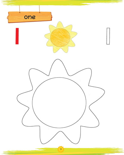 Lil Legends Book of Copy Colouring for kids,To Learn About Numbers 1-10, Age 3 +