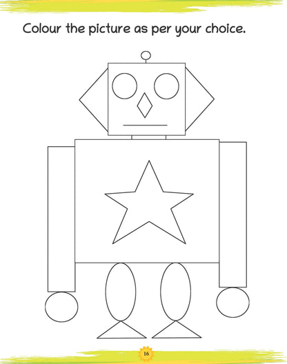 Lil Legends Book of Copy Colouring for kids,To Learn About Shapes, Age 3 +