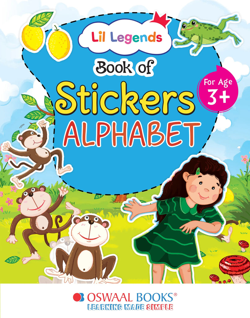 Lil Legends Book of Stickers For Kids, Age 3+, To learn - English Alphabet