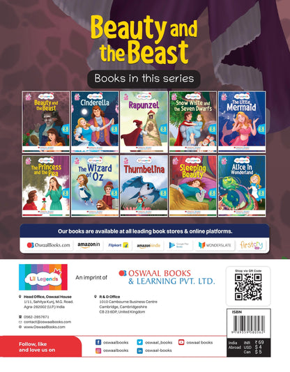 Lil Legends Fairy Tales- Beauty & the Beast For Kids/ Illustrated Story Book/Bed Time Story Book, Age 2-5 Years - Oswaal Books
