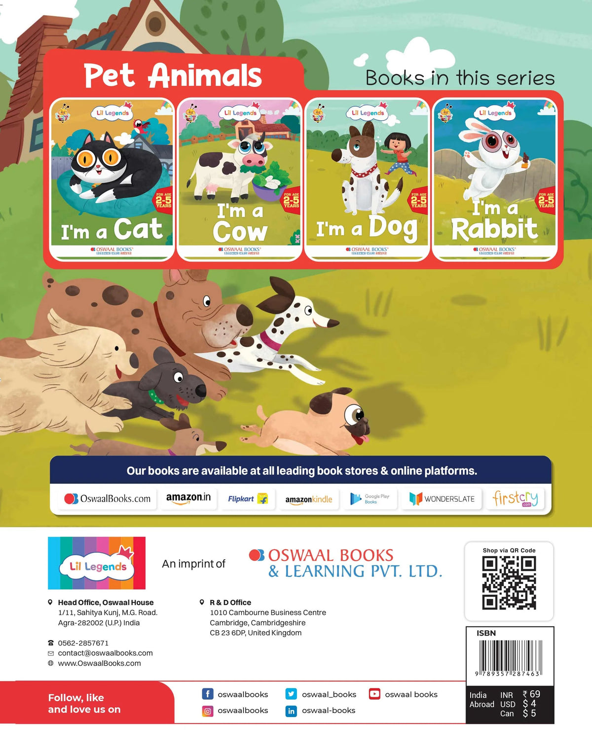 Lil Legends Know me Series, I am a DOG/Fascinating Animal Book- Pet Animal, Exciting Illustrated Book for kids, Age 2+ - Oswaal Books