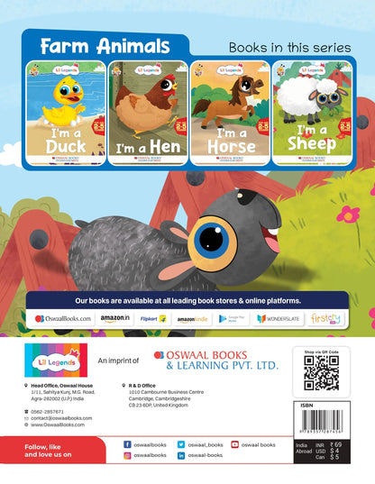 Lil Legends Know me Series, I am a Sheep/Fascinating Animal Book- Farm Animal, Exciting Illustrated Book for kids, Age 2+ - Oswaal Books
