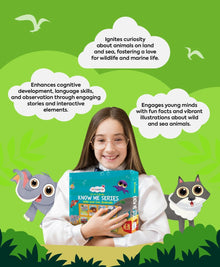 Lil Legends Gift Set: Know Me Series Boxset of 8 Fascinating Wild & Sea Animal Books for Kids | Featuring Wolf, Monkey, Lion, Elephant, Whale, Turtle, Octopus, Crab | Perfect for Young Animal Lovers Oswaal Books and Learning Private Limited