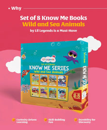 Lil Legends Gift Set: Know Me Series Boxset of 8 Fascinating Wild & Sea Animal Books for Kids | Featuring Wolf, Monkey, Lion, Elephant, Whale, Turtle, Octopus, Crab | Perfect for Young Animal Lovers Oswaal Books and Learning Private Limited