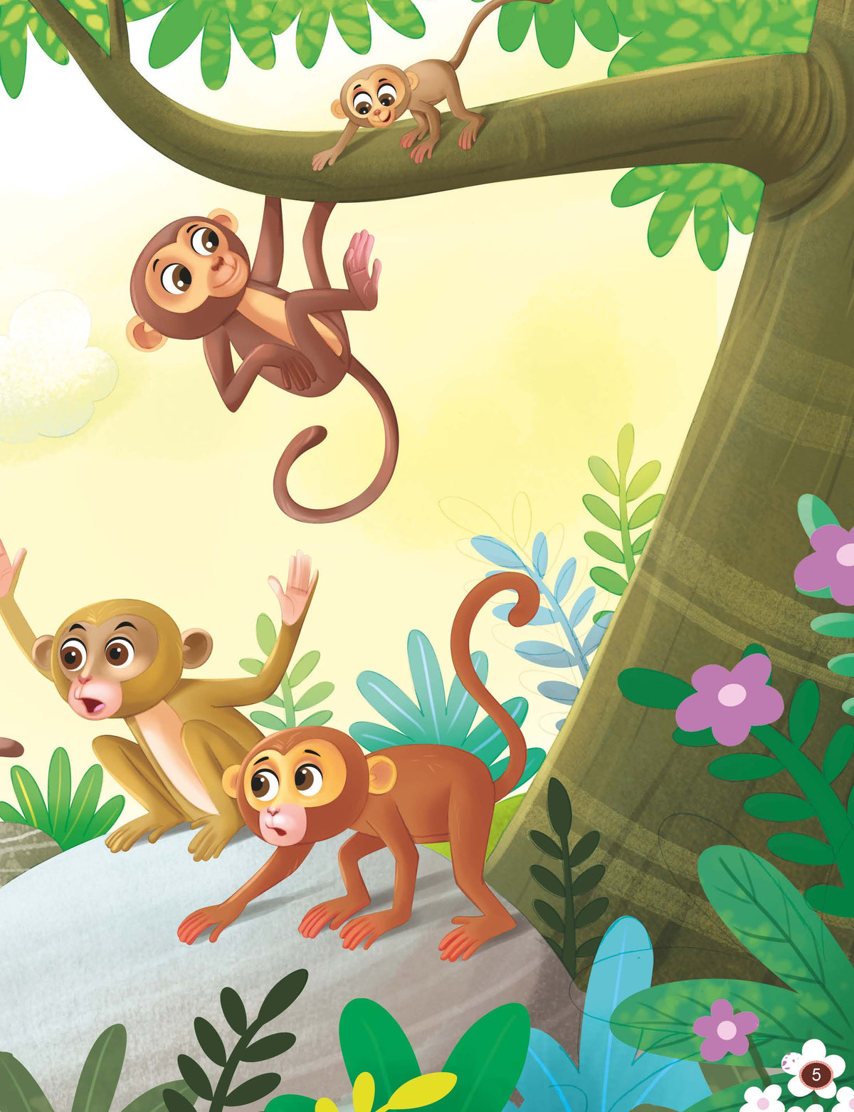 Short Illustrated Panchtantra Stories for Kids 2+ | The Monkey and the Wedge | Lil Legends by Oswaal Books - Oswaal Books
