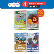 Lil Legends Know me Series, Fascinating Wild Animal Books- ELEPHANT, LION, MONKEY and WOLF (Set of 4 Books) Exciting Illustrated Books for kids, Age 2+ Oswaal Books and Learning Private Limited