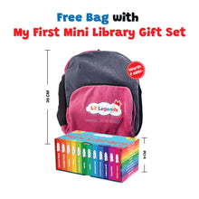 Lil Legends Mini Library - Box Set | Volume 2 with Free School Bag | 12 Books (Baby animals, Baby objects, Clothes, Things at home, Toys, Foods, Birds, Sea animals, Plants around us and more) Oswaal Books and Learning Private Limited