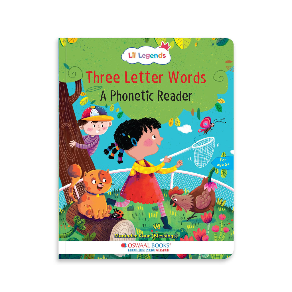 Lil Legends Three Letter words | Phonic Reading Book | English Reading Book For Kids | Age 3-5 Years Oswaal Books and Learning Private Limited