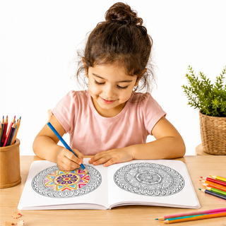 Lil Legends Mandala Magic Colouring Book for Kids & Adults | Bold Mandala Designs | Focus, Fine Motor Skills & Mindfulness | Calming Activity Book | Age 5+