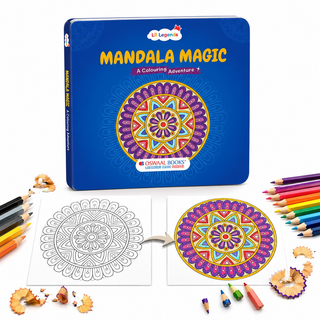 Lil Legends Mandala Magic Colouring Book for Kids & Adults | Bold Mandala Designs | Focus, Fine Motor Skills & Mindfulness | Calming Activity Book | Age 5+
