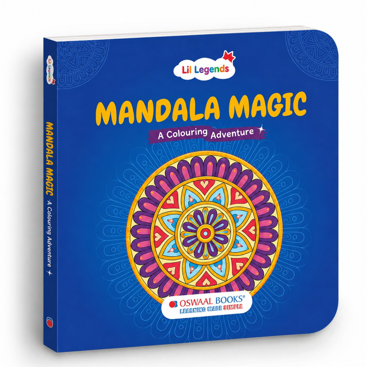 Lil Legends Mandala Magic Colouring Book for Kids & Adults | Bold Mandala Designs | Focus, Fine Motor Skills & Mindfulness | Calming Activity Book | Age 5+
