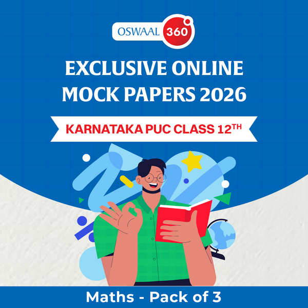 Karnataka PUC Class 12th Maths | Exclusive Online Mock Papers 2026 - Pack of 3