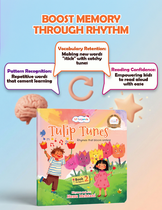 Lil Legends Tulip Tunes Rhymes That Bloom Smiles Book 3 for Kids | Early Literacy Rhymes | Phonemic Awareness & Reading Confidence | Picture Book | Age 5 Years
