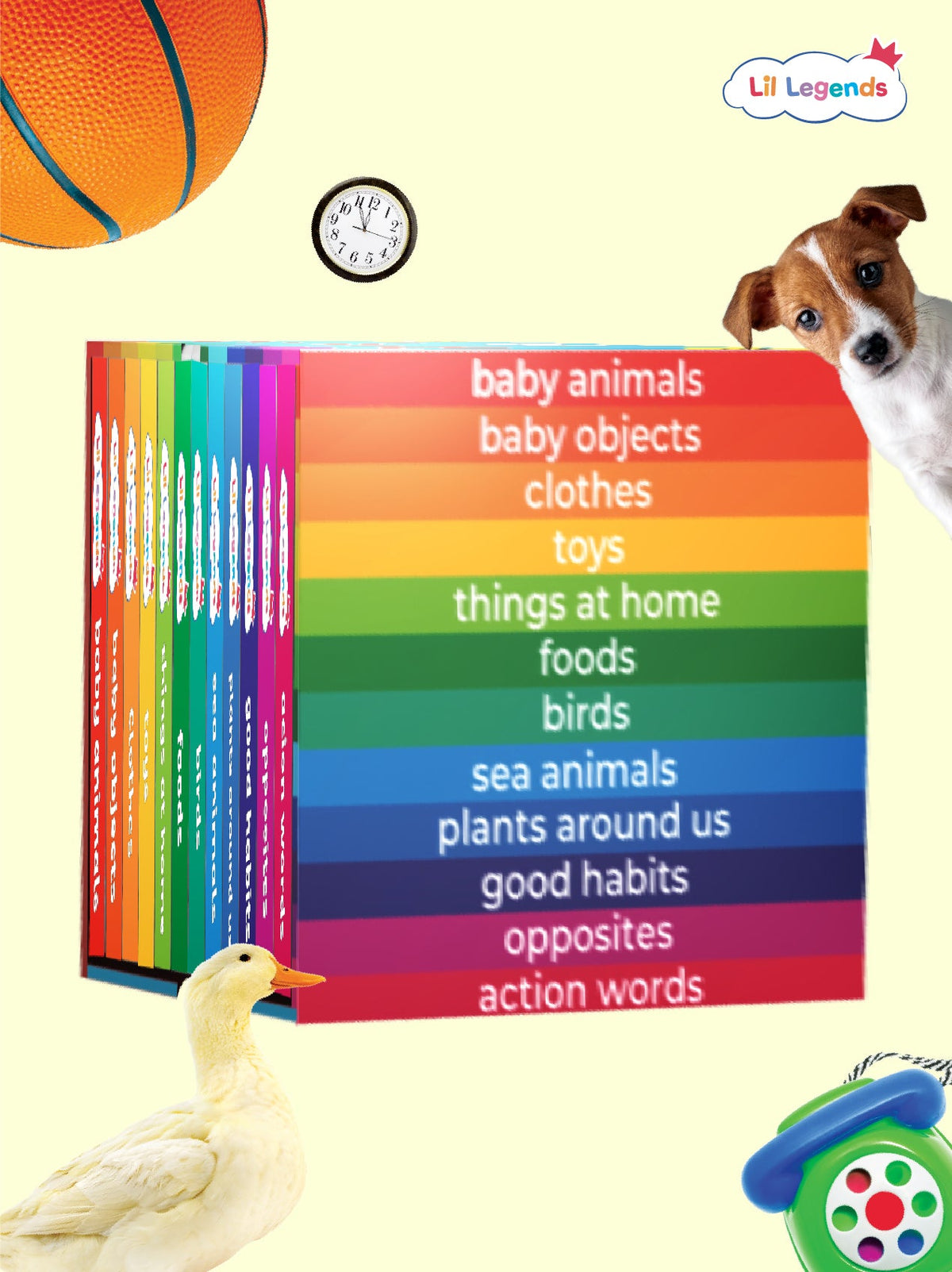 Mini Library Box Set â€“ 12 Durable Board Books for Toddlers | Real-World Concepts Like Baby Animals, Foods, Good Habits, Opposites & More | Tear-Resistant | Perfect for Ages 0â€“4 - Oswaal Books