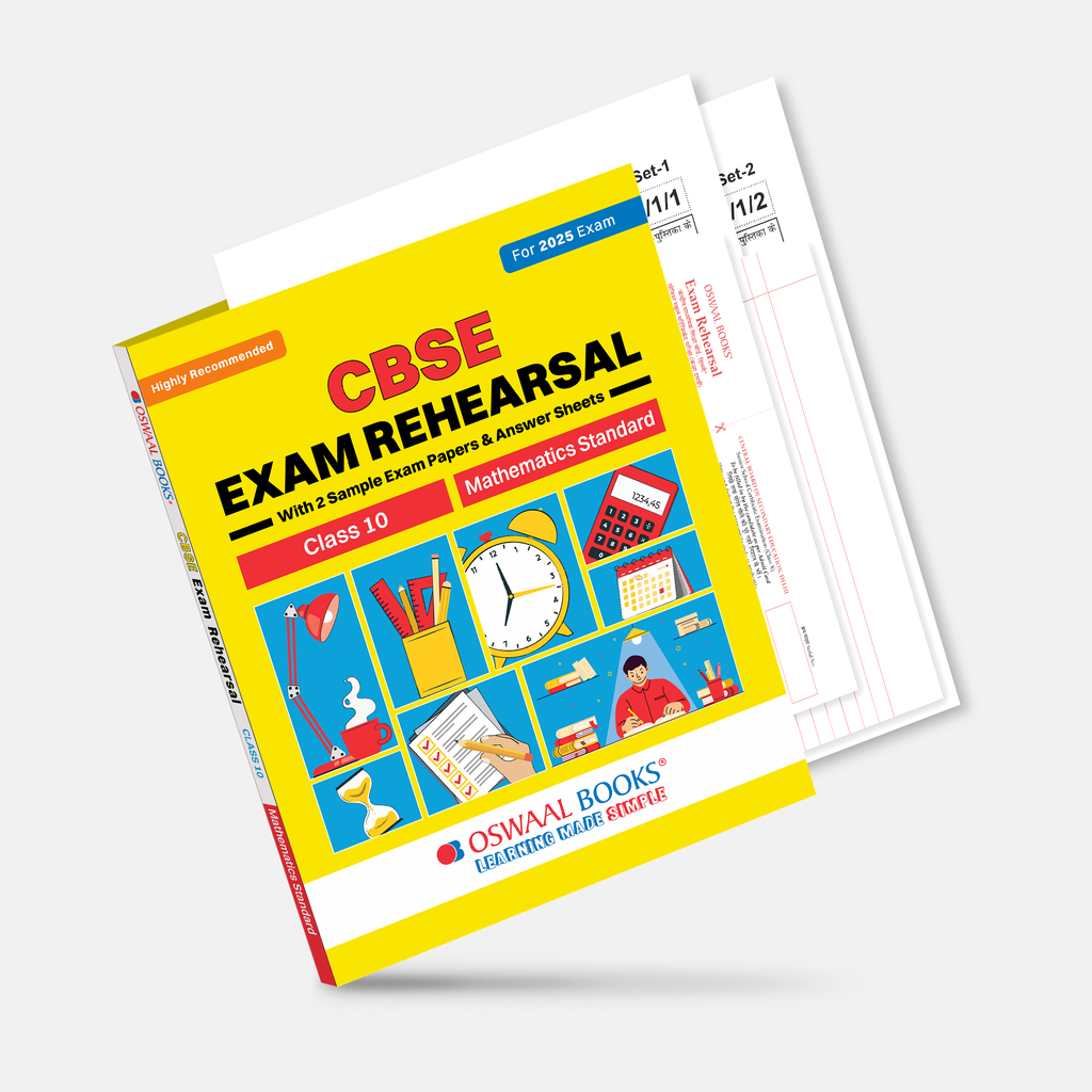 CBSE Class 10 Exam Rehearsal (4 Books Set) Maths Standard, Science, SST ...