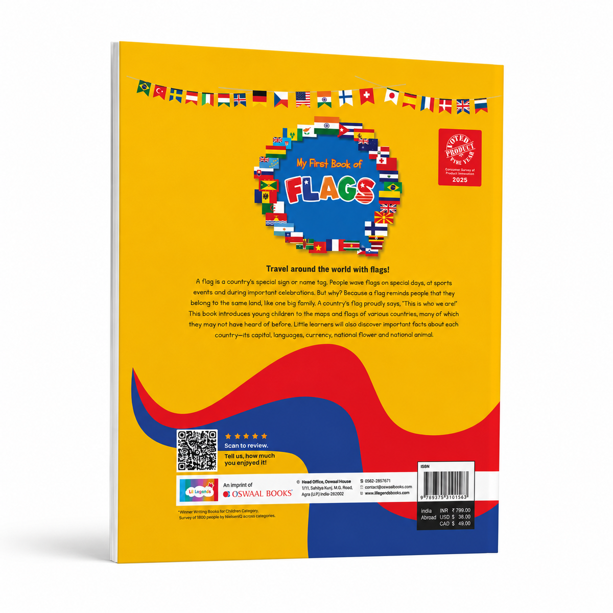 Lil Legends My First Book of Flags for Kids | Illustrated World Flags Picture Book | Builds Knowledge of Countries, Cultures & Visual Learning | Age 4+ Years