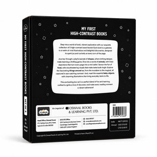 Lil Legends My First High Contrast Books Slipcase Set of 5 - Animals, Toys and More | Black and White Pictures, Visual Stimulation, Brain Development | For Infants/Toddlers | Age 0-12 Months