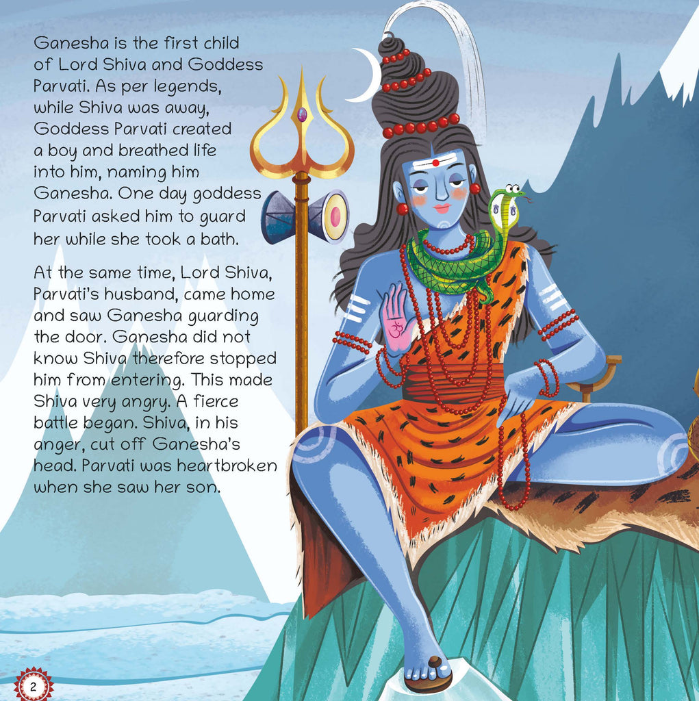 Mythological stories- Illustrated Board Book Ganesha, An Enchanting story from Indian Mythology for Kids, Age 3+ Oswaal Books and Learning Private Limited