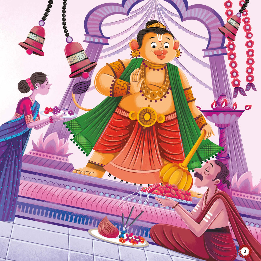 Mythological stories- Illustrated Board Book Hanuman, An Enchanting story from Indian Mythology for Kids, Age 3+ Oswaal Books and Learning Private Limited