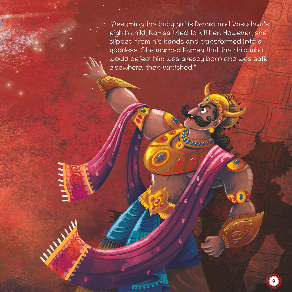 Mythological stories- Illustrated Board Book Krishna, An Enchanting story from Indian Mythology for Kids, Age 3+ Oswaal Books and Learning Private Limited