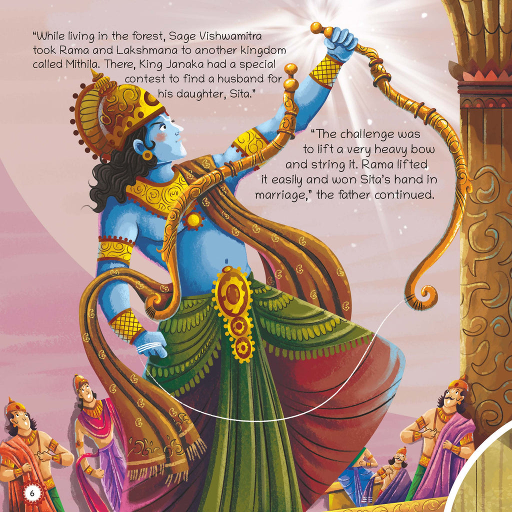 Mythological stories- Illustrated Board Book Rama, An Enchanting story from Indian Mythology for Kids, Age 3+ Oswaal Books and Learning Private Limited