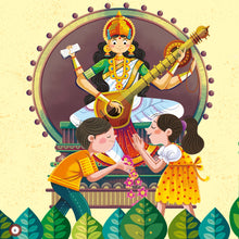 Mythological stories- Illustrated Board Book Saraswati, An Enchanting story from Indian Mythology for Kids, Age 3+ Oswaal Books and Learning Private Limited