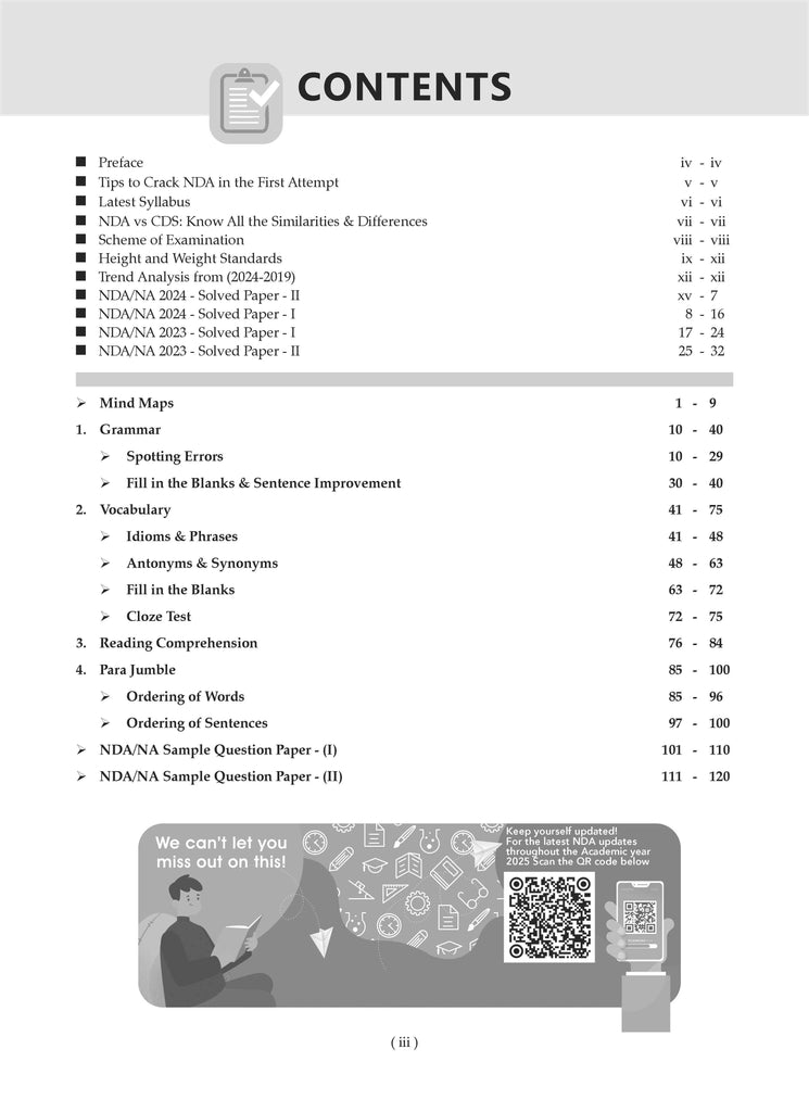 NDA-NA (NATIONAL DEFENCE ACADEMY/NAVAL ACADEMY) 11 Years' Chapter-wise & Topic-wise Solved Papers 2014-2024 (II) | General Ability Test: English | For 2025 Exam Oswaal Books and Learning Private Limited