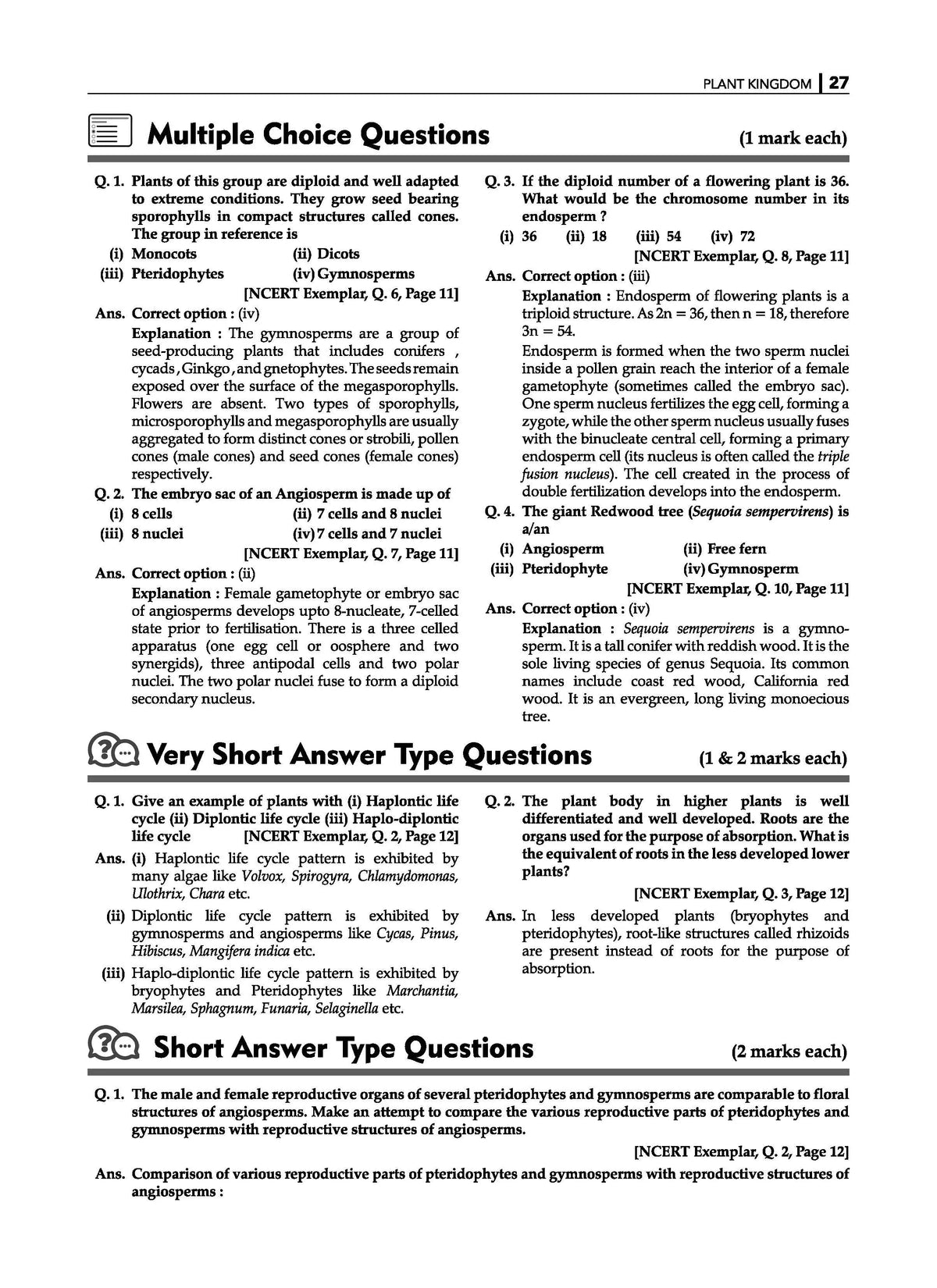 NCERT Exemplar (Problems - solutions) Class 11 Physics, Chemistry and Biology (Set of 3 Books)  For 2024 Exam
