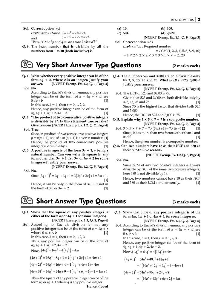 NCERT Exemplar (Problems - Solutions) Class 10 Mathematics Book For 2024 Board Exams Oswaal Books and Learning Private Limited