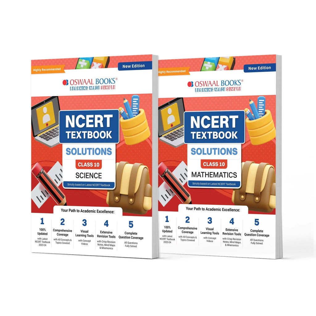NCERT Textbook Solution Class 10 Science & Mathematics | Set of 2 Books | For Latest Exam Oswaal Books and Learning Private Limited