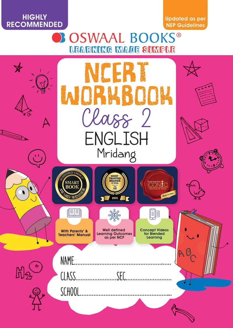 Class 2 English NCERT Workbook Mridang (For Latest Exam) – Oswaal Books