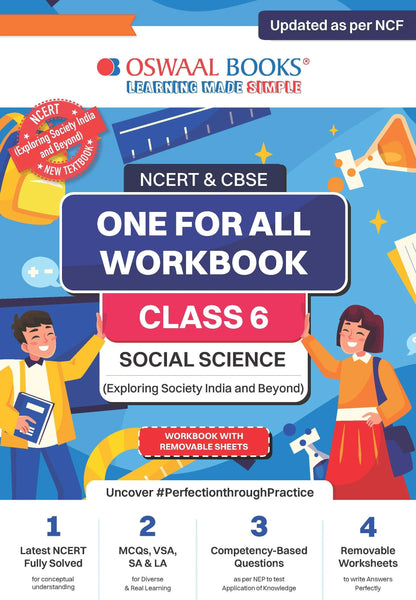 NCERT & CBSE ONE FOR ALL WORKBOOK Social Science (Exploring Society India and Beyond) Class-6