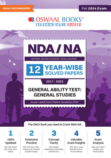NDA-NA Previous Years  12 Solved Question Papers General Ability Test: General Studies (2017-2023) For 2024 Exam Oswaal Books and Learning Private Limited