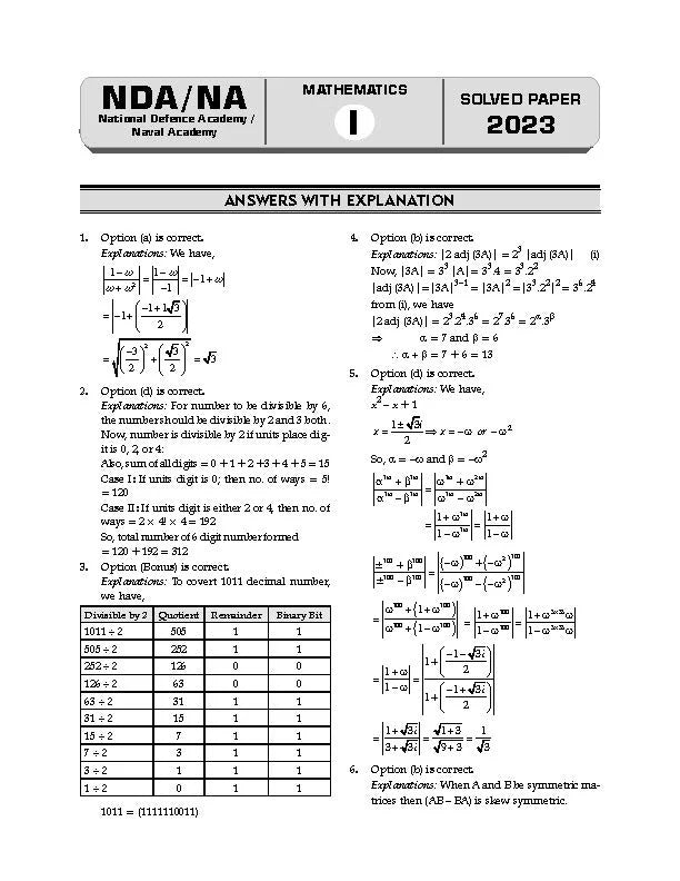 NDA-NA Question Bank | Chapter-Wise Previous Years Solved Question Papers (2014-2023) Set of 3 Books : English, General Studies, Mathematics For 2024 Exam Oswaal Books and Learning Private Limited