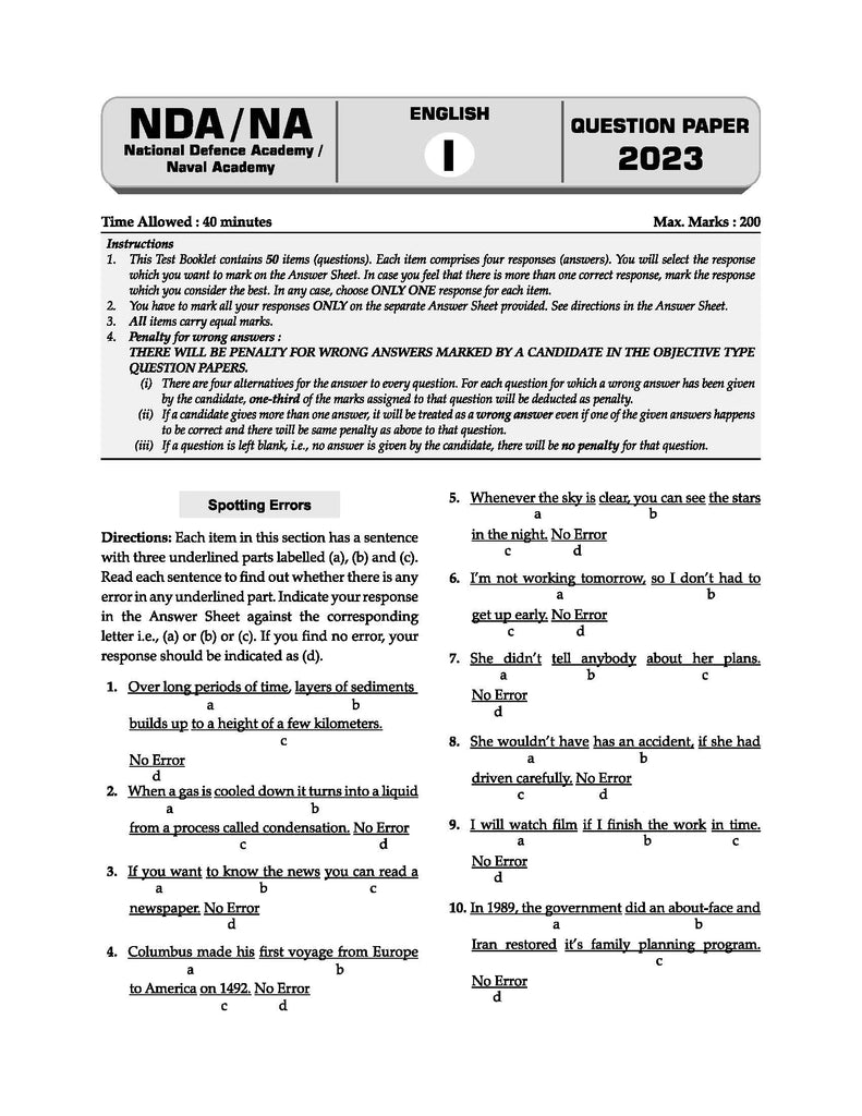 NDA-NA Question Bank | Chapter-Wise Previous Years Solved Question Papers (2014-2023) Set of 3 Books : English, General Studies, Mathematics For 2024 Exam Oswaal Books and Learning Private Limited