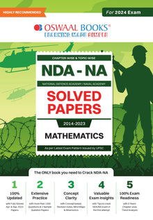 NDA-NA Question Bank | Previous Years Solved Question Papers Chapter-Wise & Topic-Wise (2014-2023): Mathematics (For 2024 Exam) Oswaal Books and Learning Private Limited
