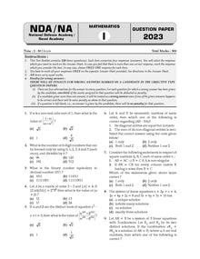NDA-NA Question Bank | Previous Years Solved Question Papers Chapter-Wise & Topic-Wise (2014-2023): Mathematics (For 2024 Exam) Oswaal Books and Learning Private Limited