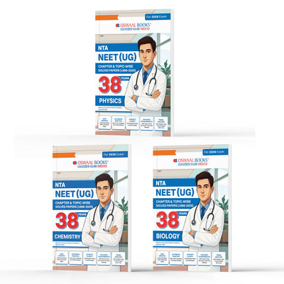 NEET (UG) 38 Years' Chapter-Wise & Topic-Wise Solved Papers | Physics, Chemistry & Biology (1988-2025) | Set of 3 Books | For 2026 Exam | New Edition