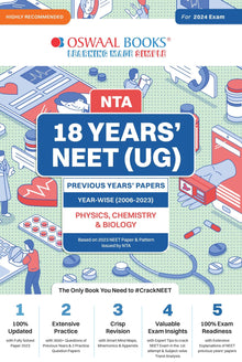 NEET (UG) 18 Years' Solved Papers 2006-2021, Physics, Chemistry & Biology (For 2024 Exam) 